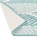 Covoras baie LEAF, Decomex, 60 x 90 cm, 100% bumbac, alb/vernil