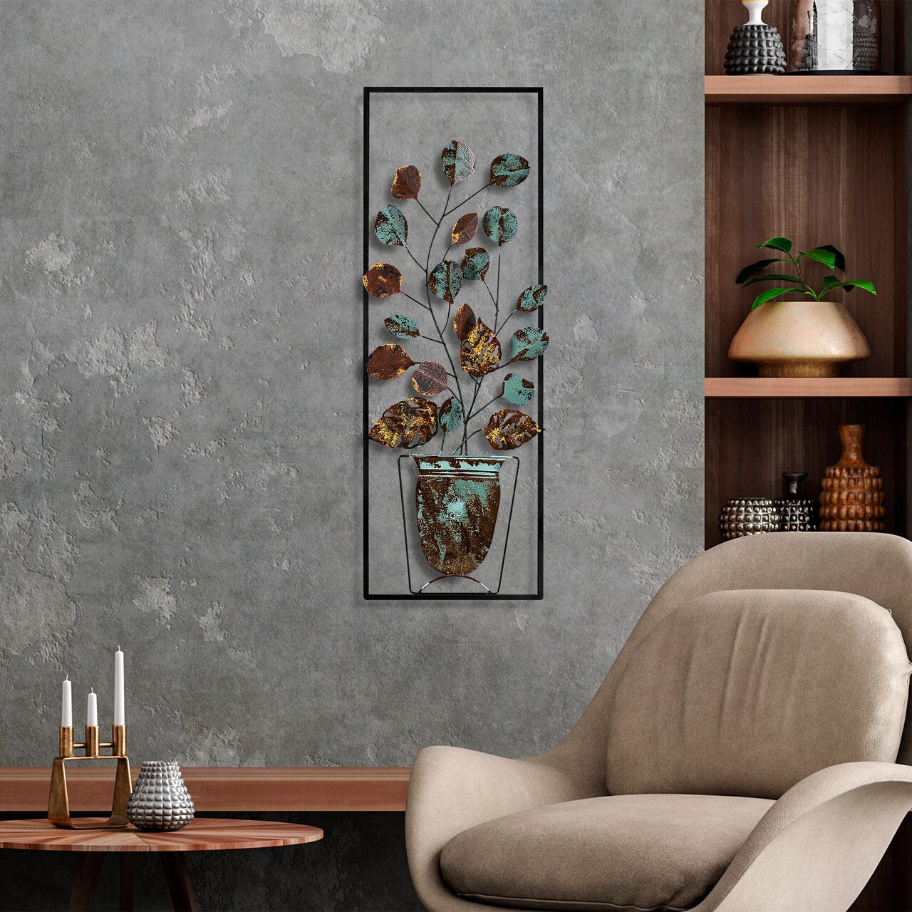 Decoratiune de perete, Alder, Dimensiuni: 32 x 90 x 4 cm, Multicolor - view 3