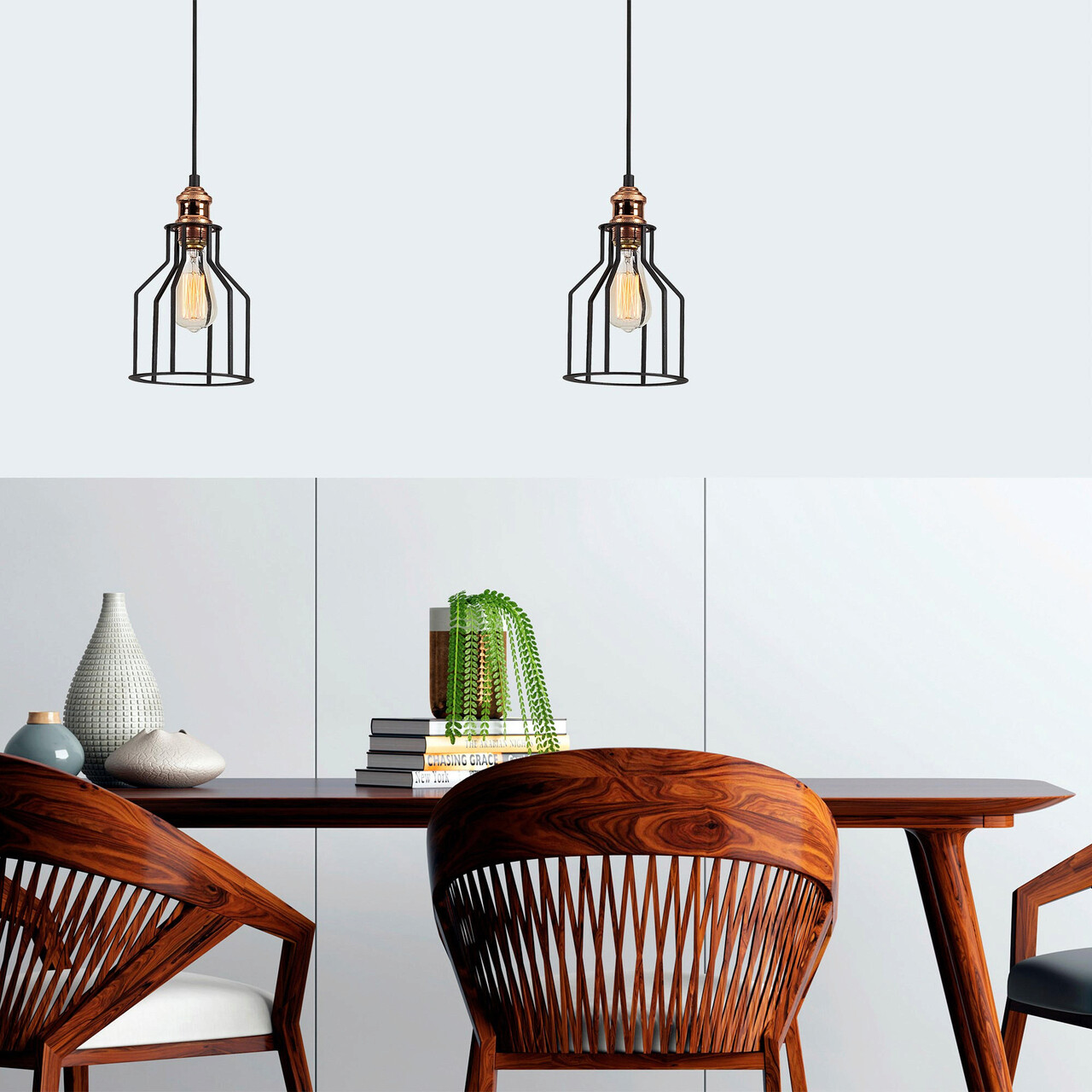 Lustra, Alby, 525NOR1501, Metal, Negru/Bronz - 1 | YEO