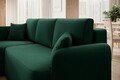 Coltar extensibil stanga 3 locuri ELTAP, Hadson, 206x150x89 cm, lemn/poliester, verde inchis