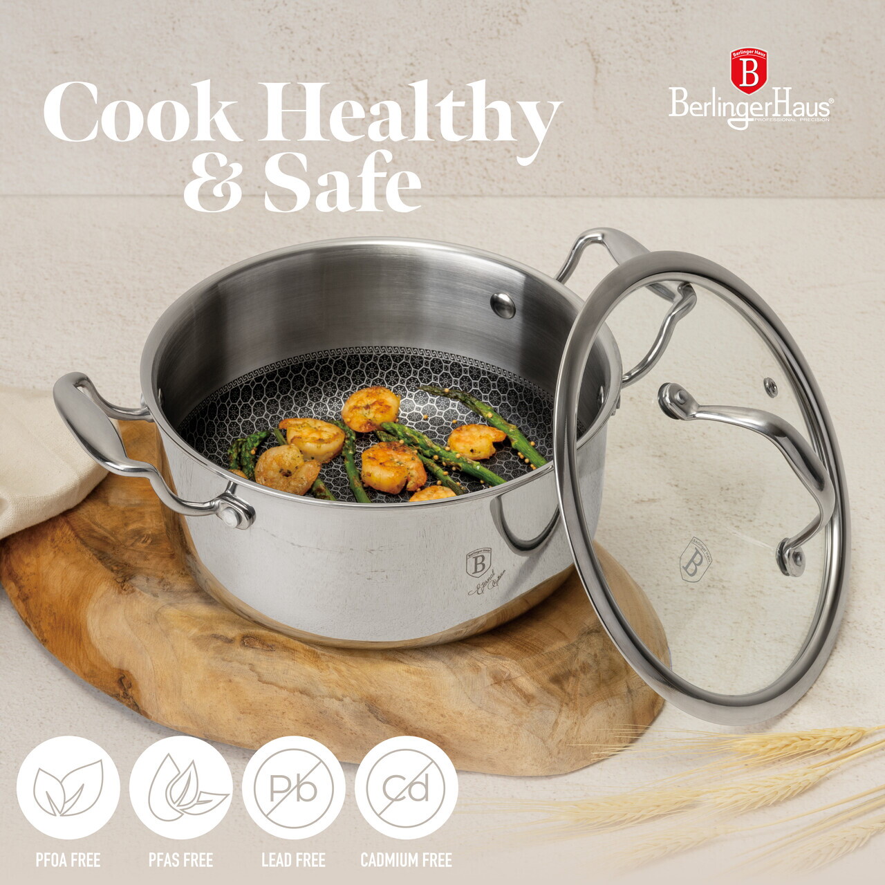 Set pentru gatit Berlinger Haus, Eternal, 9 piese, inox, argintiu - imagine 7