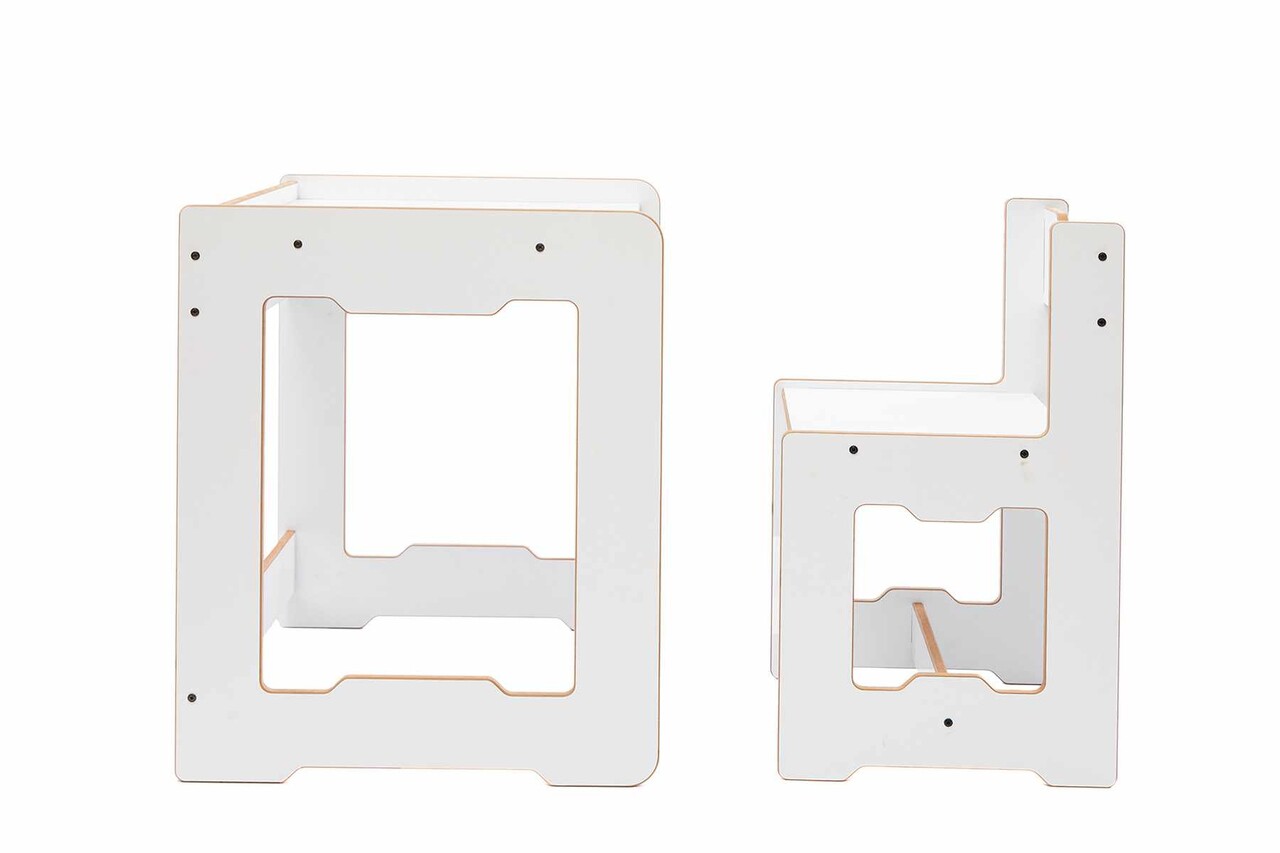 Set masa si scaun pentru copii, Hanah Home, Seagull, Alb - view 3
