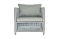 Set gradina/terasa 4 piese, My Interior, Mana, rattan/aluminiu, gri deschis