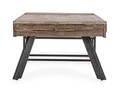 Masuta de cafea cu 2 sertare Manchester, Bizzotto, 118x70x45 cm, lemn de mango/otel