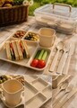Set de picnic, Hermia, 639OKK1223, Sticlă plastică: 7,5 x 7,5 x 9 cm (6 bucăți), Bej