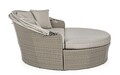 Pat de zi cu parasolar si perne Siesta Daybed, Bizzotto, 168x168x145 cm, aluminiu/fibre sintetice impletite, bej