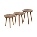 Set masute 3 piese, Tuvalle, Tuval 080, Nuc / Stejar