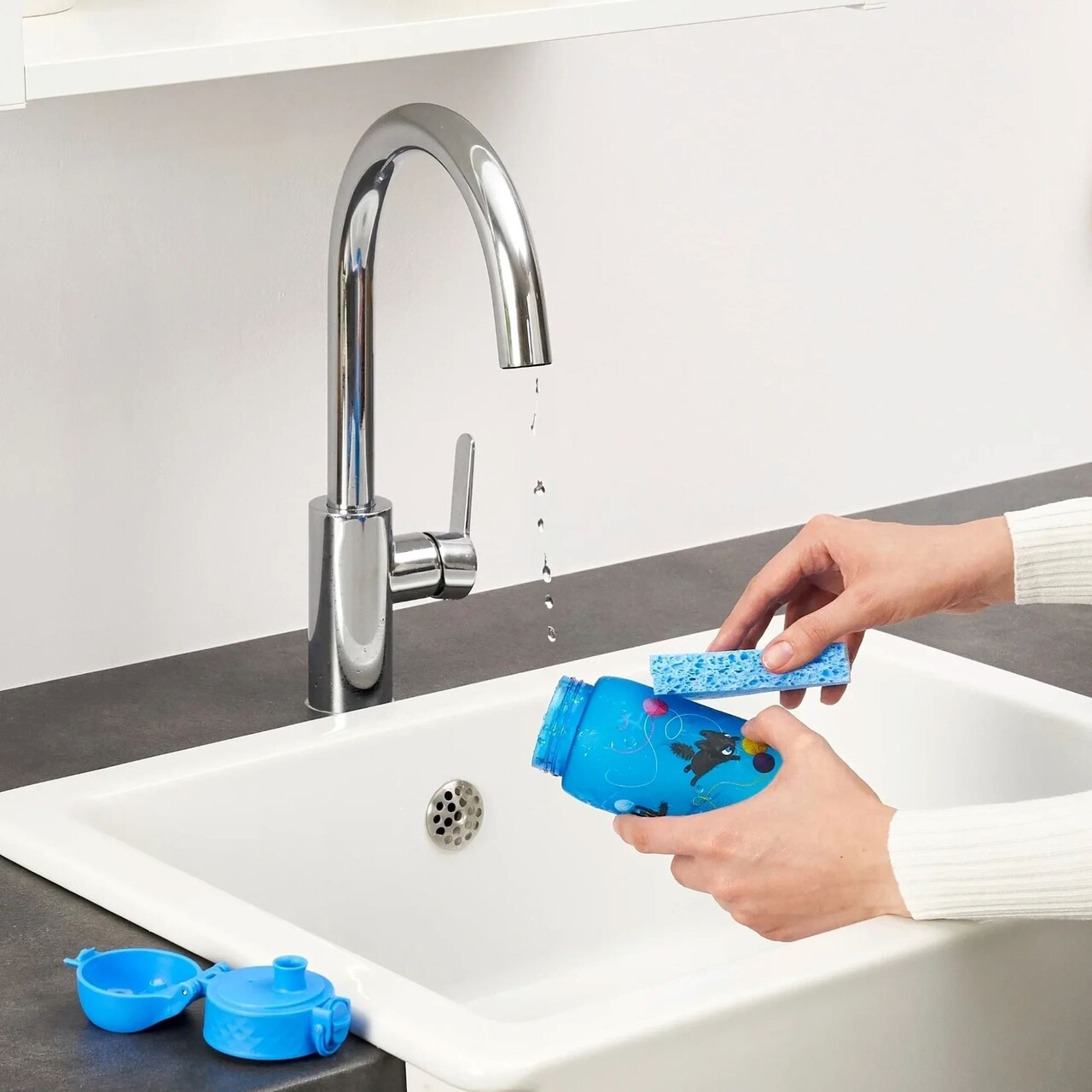 Sticla apa pentru copii, recyclon, 350ml, Cats - Ion8 - imagine 10