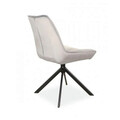 Scaun rotativ Boogie I Velvet, Signal, 53x45x89 cm, catifea/otel, gri/negru