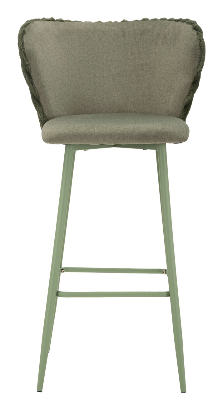 Set 2 scaune de bar Alaska -B, Mauro Ferretti, 55x58x106 cm, fier/poliester, verde