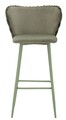 Set 2 scaune de bar Alaska -B, Mauro Ferretti, 55x58x106 cm, fier/poliester, verde