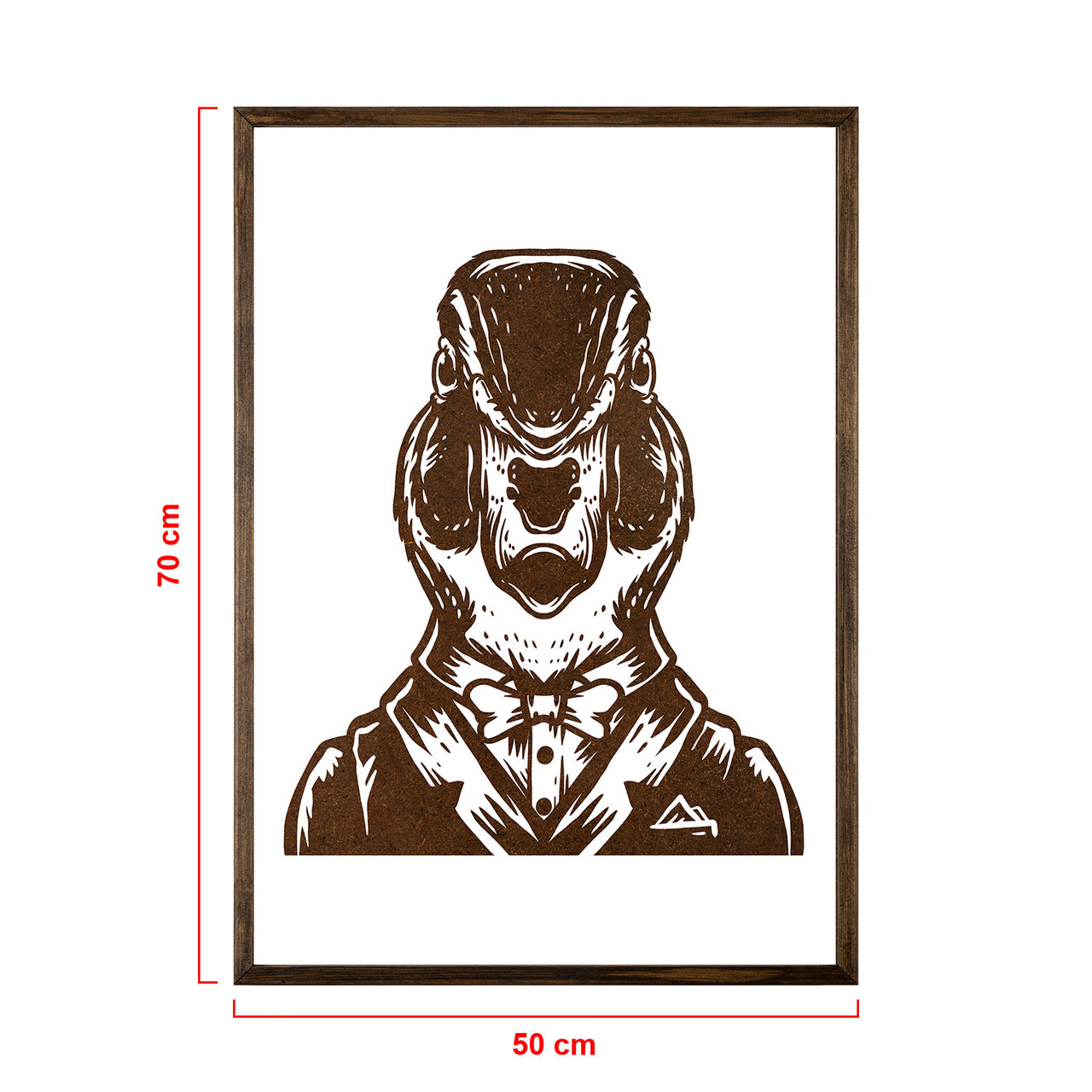 Tablou decorativ, TD096, Lemn, Desenat manual, Natural