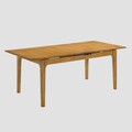 Masa extensibila Avella, Homla, 160-195x90x76 cm, lemn de cauciuc, natur