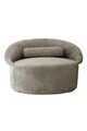 Set canapea cu 1 loc și puf, Evalina, 383EVN1254, Material: 100% catifea PES, Antracit