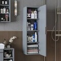 Dulap de baie, Hanah Home, Likya, 35x114x32 cm, PAL, Gri deschis