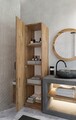 Dulap pentru haine, Miwood, Yaman 1 Door, 40x182x47 cm, PAL, Maro