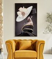 Tablou decorativ Hat-B, Mauro Ferretti, 62x92 cm, metal/lemn de brad/canvas, multicolor