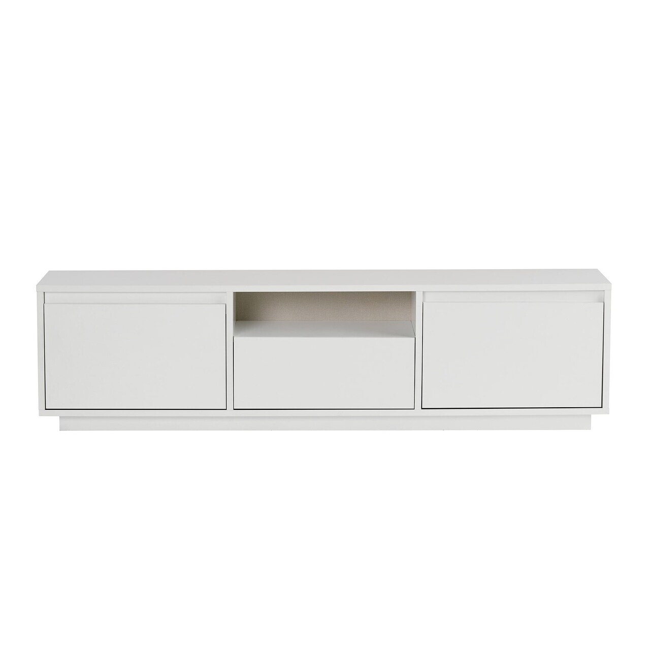 Comoda TV, Hanah Home, Sentinel, 160x42x30 cm, PAL, Alb natural — imaginea 7