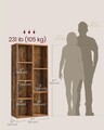 Biblioteca cu 6 compartimente, Vasagle, 50x24x106 cm, PAL, maro rustic