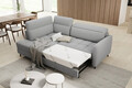Coltar extensibil stanga 3 locuri ELTAP, LT-04ROY, Barea, 208x160x100 cm, lemn/poliester, gri deschis