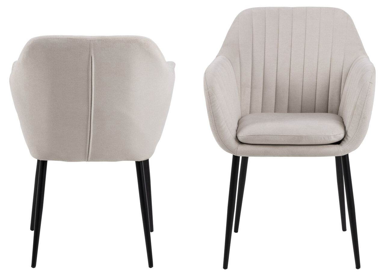 Scaun Emilia, Actona, 57x61x83 cm, poliester/otel, bej nisip - view 9