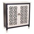 Bufet inferior cu 2 usi Karl, Creaciones Meng, 86x40x91 cm, lemn de brad/MDF, alb antic