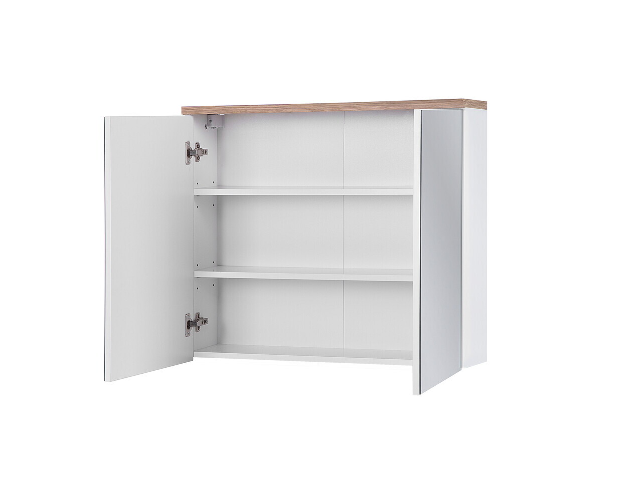 Set mobilier baie Bali White Lava 80 cm, dulapuri, masca cu lavoar si cabinet cu oglinda, Comad, MDF/PAL, alb - view 4