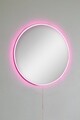 Oglinda cu Iluminare Led, Mirrorland, Round, Oglindă indestructibilă cu obturator, Roz