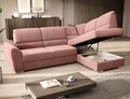 Coltar extensibil dreapta 3 locuri ELTAP, RT-24NU, Siber, 270x186x93 cm, lemn/poliester, roz