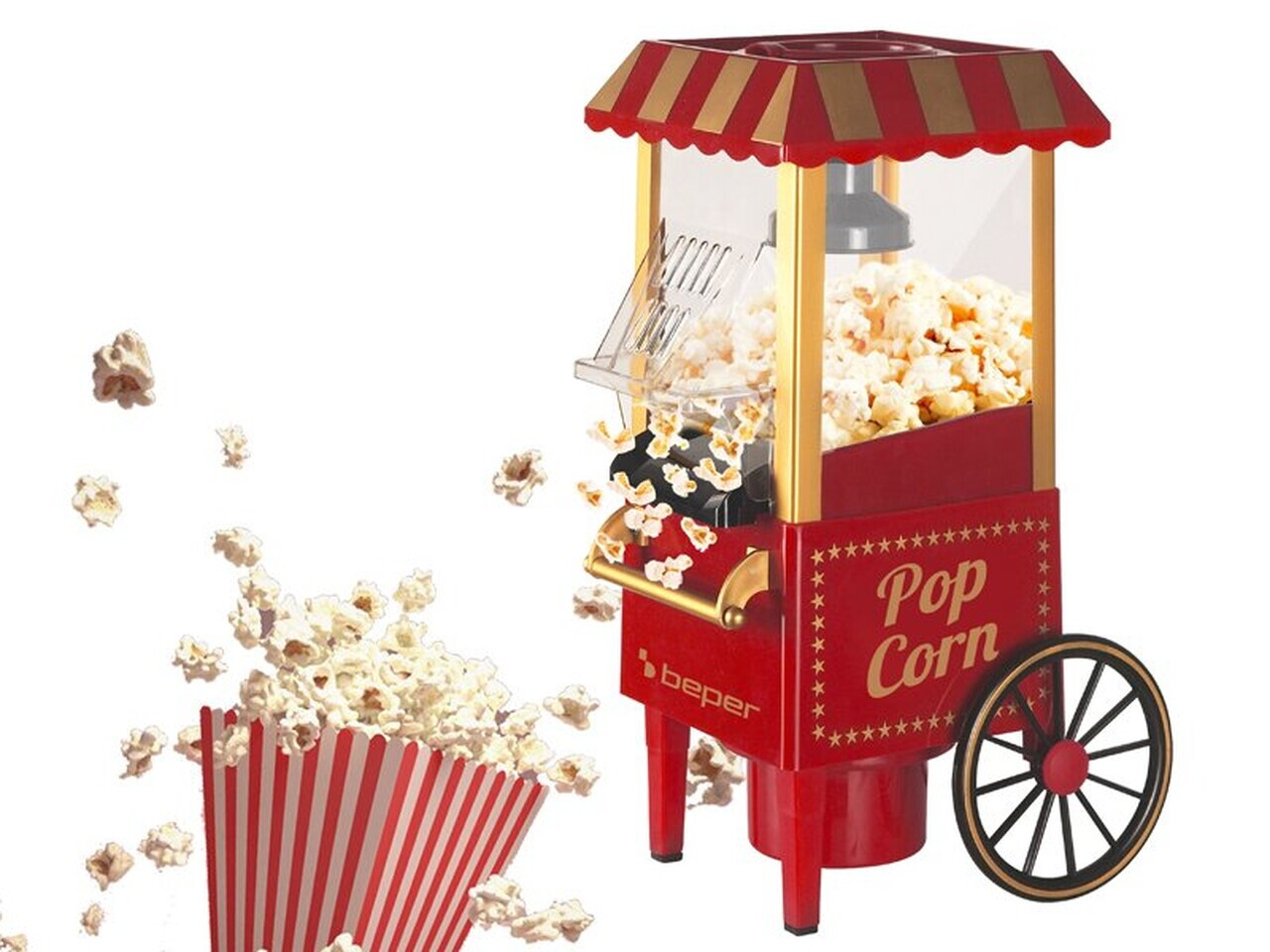 Aparat pentru popcorn BT.651Y, Beper, 1200 W, retro anii 50 - view 3