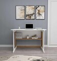 Birou, Hanah Home, Pillar, 100x74.3x55.5 cm, Pin Atlantic / Alb
