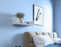 Raft de perete ELTAP, Vissta, 60x25x14 cm, PAL/PVC, alb