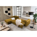 Coltar extensibil stanga 4 locuri ELTAP, LT-45NU, Dalia, 289x190x95 cm, lemn/poliester, mustar