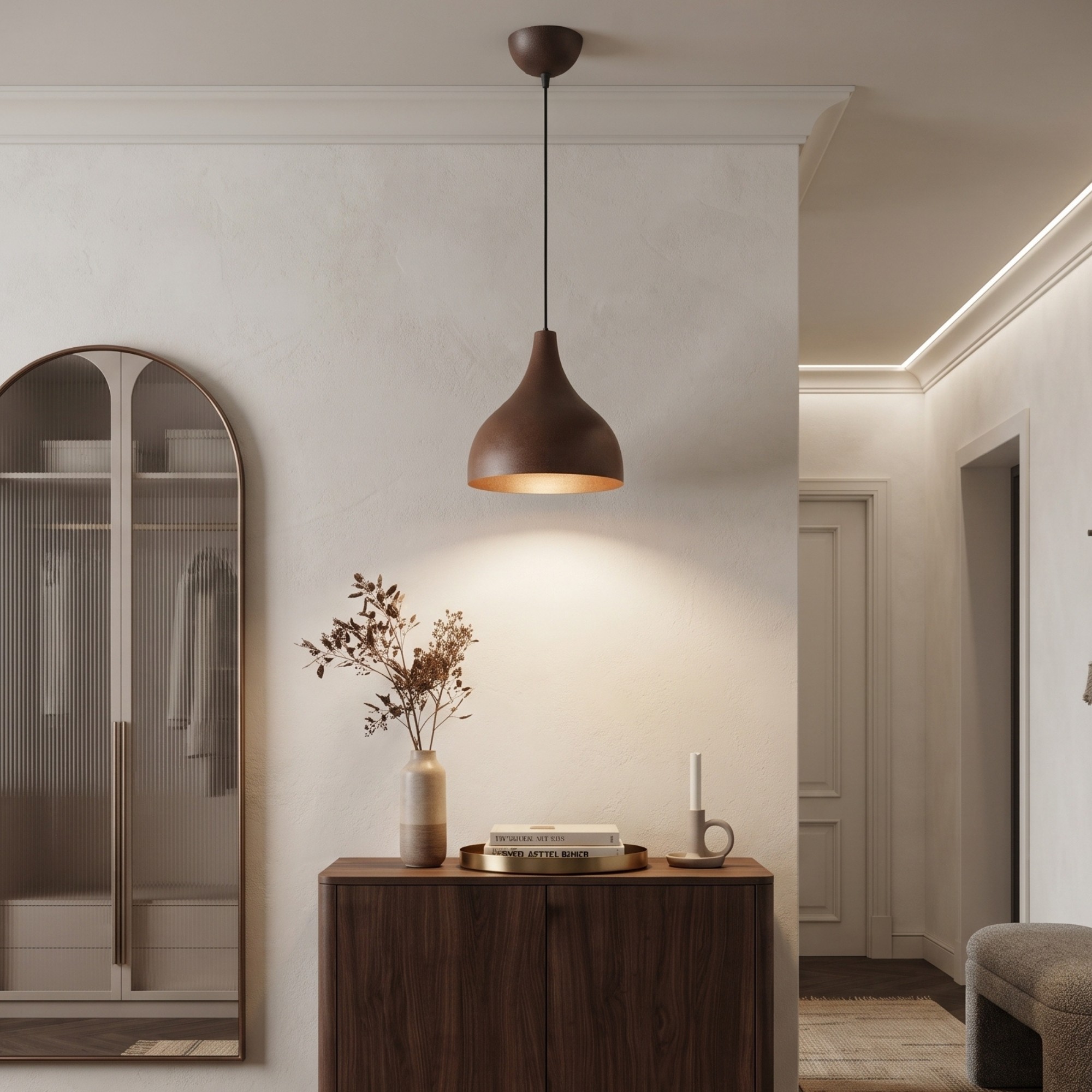Lampă suspendată, Opviq, 536NTD4113, Maro