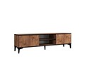 Comoda TV, Puqa Design, Begi, 180x49 cm, PAL, Pin Atlantic / Negru