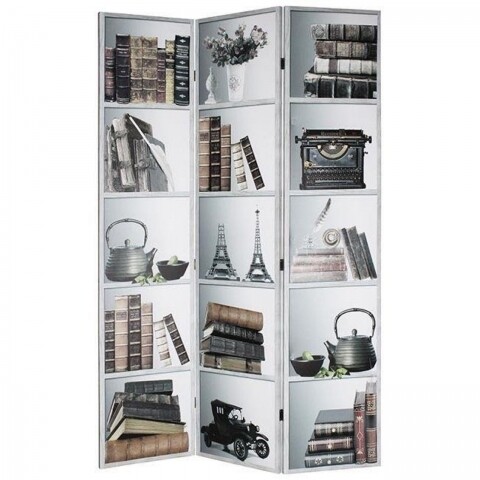 Paravan decorativ InArt Retro Home, 120x2.5x180 cm, panza