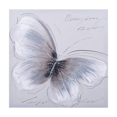 Tablou decorativ, Butterfly Wings, Creaciones Meng, 40x40 cm, canvas/lemn de brad