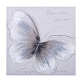 Tablou decorativ, Butterfly Wings, Creaciones Meng, 40x40 cm, canvas/lemn de brad