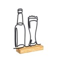 Decoratiune, Beer, 33x38x4 cm, Metal, Negru