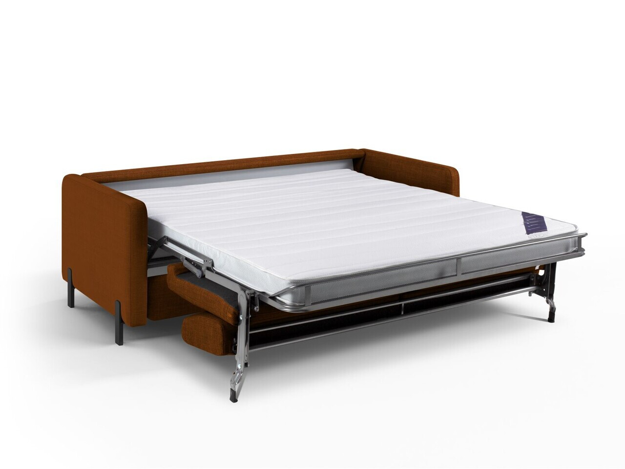 Canapea extensibila 3 locuri, Gloria, Micadoni Home, 206x102x88 cm, tesatura structurata, caramiziu — imaginea 6