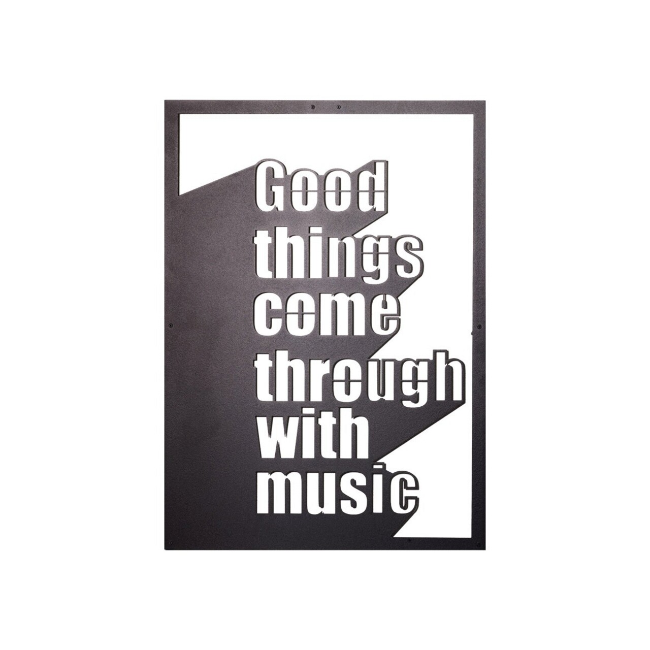 Decoratiune De Perete, Good Things, Metal, 50 X 70 Cm, Negru