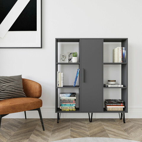 Corp biblioteca, Colman, Peoria, 120x25x141.6 cm, Antracit Colman