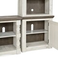 Mobilier living, Havalance, L.314 l.45 H.187, lemn de pin/pal, alb antichizat/grej