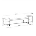 Comoda TV, Inarch, Imaj, 180x45.2x35 cm, PAL, Alb / Negru / Auriu