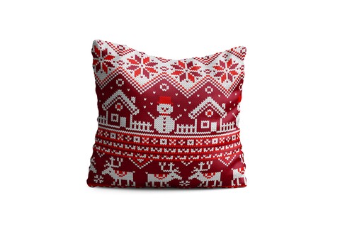 Perna decorativa red winter, oyo kids, 43x43 cm, poliester, multicolor