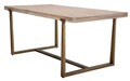 Masa dining Ankara, Mauro Ferretti, 180x90x78 cm, MDF/fier, maro/auriu