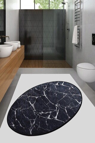 Covor, marble oval djt , 60x90 cm, catifea, multicolor