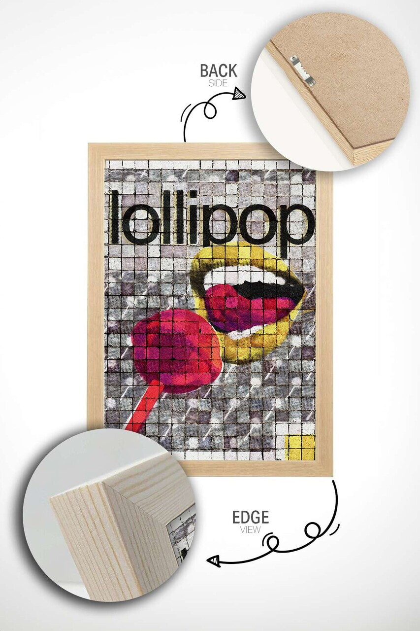 Tablou decorativ, Popmosaıc12, Lemn masiv, MDF, Multicolor - view 3