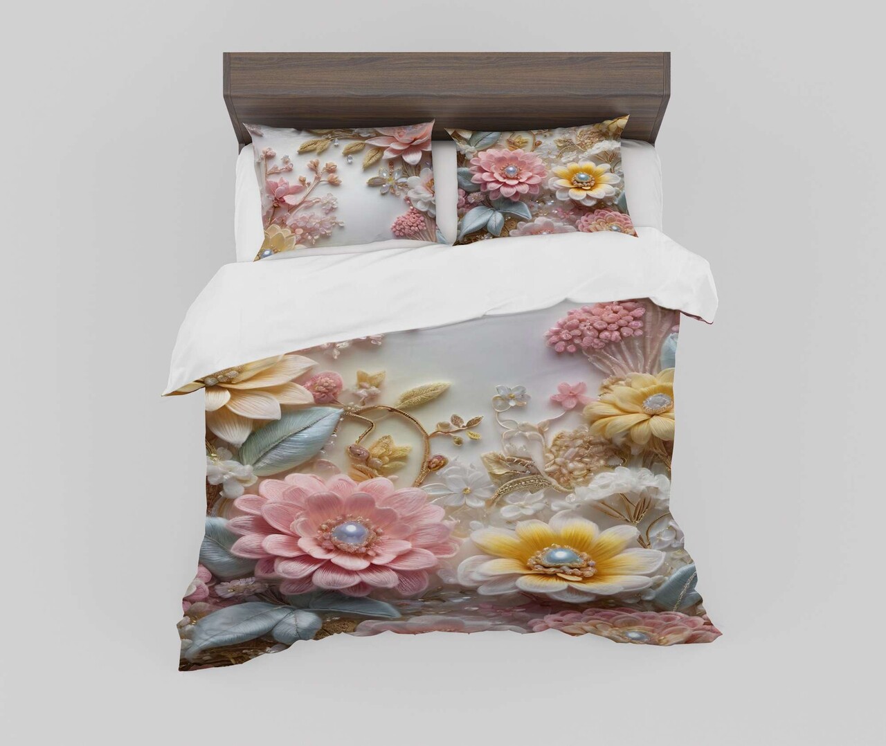 Set husă de pilotă dublă (FR), L'essentiel Maison, FLW_DVT25-16, Multicolor - view 4