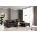 Coltar extensibil dreapta 4 locuri ELTAP, Foble, 267x196x100 cm, lemn/poliester, maro inchis